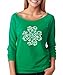 Saint Patricks Day Lucky 4 Leaf Clover Raglan T-Shirt