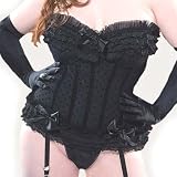 Polka Dot Mesh Ruffle Corset