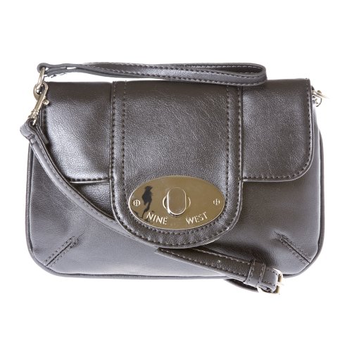 Nine West Turnstile Gunmetal Small Crossbody