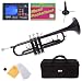 Mendini MTT-BK Lacquer Brass Bb Trumpet, Black