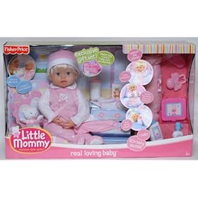 Little Mommy Real Loving Baby Doll Giftset - BONUS Diaper Bag, Lotion Bottle, Baby Powder, Baby... by Corolle