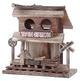 Train Station Wood Birdhouse