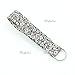 Doliphine Sakura Print Wristlet Fabric Lanyard Key Fob Key Chain for ID Badge Holder/Key/purse (Black)