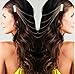 Womdee(TM) Vintage Gothic Style New Ladies Metal Chain Fringe Tassel Hair Comb Cuff Head Hair Band-Gold With Womdee Accessory