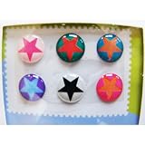 "Home" Button Sticker for iphone/ipad/itouch, Star, 6 Stickers