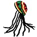 Rasta Hat with Dread lock Like Long Black Hair - Rasta Wig With Cap Costume Accessory