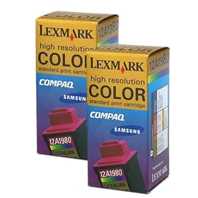 Click here to buy Lexmark 12A1980 Color Ink Cartridge Twin Pack by Lexmark.