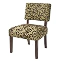 Mitchell Armless Chair - Orvella Green/ Brown