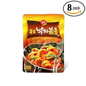 Sempio Mokpo Nakji-bokkeum Stir-Fried Calamari Sauce, 200-Grams (Pack of 8)