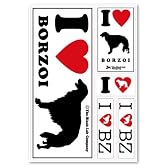 BLC I Love ステッカー ボルゾイ