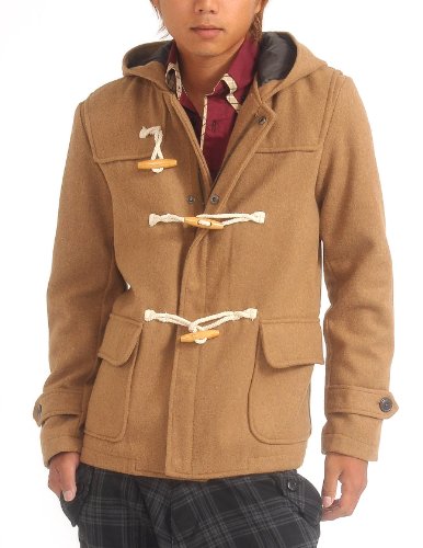 (スペイド) SPADE ダッフルコート メンズ ダッフル ジャケット メルトン【q741】 (L, ベージュ)