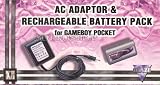AC Adapter & Rechargeable Battery Pack (grey) - Gameboy Pocket Video Games