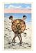 Ladies Behind Parasol, Florida Costume & Fashion Art Poster Print, 13x18