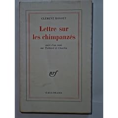 Lettre sur les Chimpanz�s