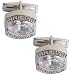 Silver Cuff Links Pair Zircon Stone (cflng265)