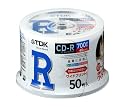 TDK データ用CD-R 700MB 48倍速対応 ホワイトワイドプリンタブル 50枚ポットケース CD-R80PWDX50PA