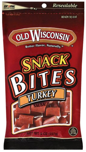 Old Wisconsin Turkey Snack Bites, 8-Ounce Pouches (Pack of 6)