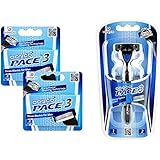 Dorco Pace 3- Three Razor Blade Shaving System- Value Pack (10 Cartridges + 1 Handle)