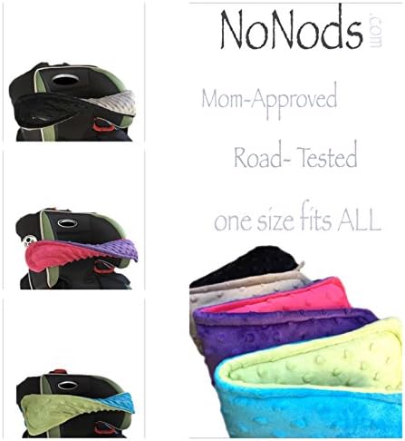 nonods Car Seat Support Pillow Head Band REVERSIBLE HOT PINK/PURPLE