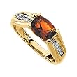 14K Yellow Gold Madeira Citrine and Diamond Ring