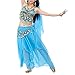 BellyLady Halloween Belly Dance Costume, Halter Bra Top, Hip Scarf and Skirt