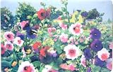 Hollyhocks Forever Comfort Mat