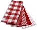 Ritz 5-Piece Egyptian Flat Kitchen Towel Set, Red Image