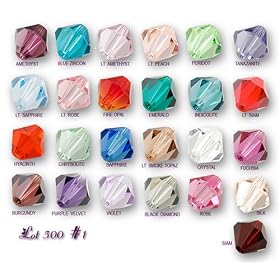 Wholesale lot 500 Bicone 4mm Swarovski 5301 Crystal Beads 25 colors