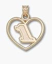 Martin Truex, Jr. Driver Number "1" Heart Pendant - 14KT Gold Jewelry