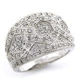 14K WG Diamond Inter-Locking Ring
