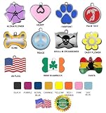 Custom Engraved Stainless Steel with Enamel Pet I.D. Tag