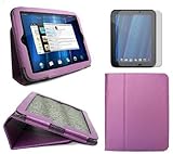 HappyZone - (Purple) Portfolio Leather Case Cover with Muti-Function Stand  ....