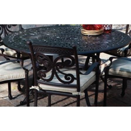 Alfresco Home Kaleidoscope 60 Inch Round Dining Table & Base - Antique Wine product image