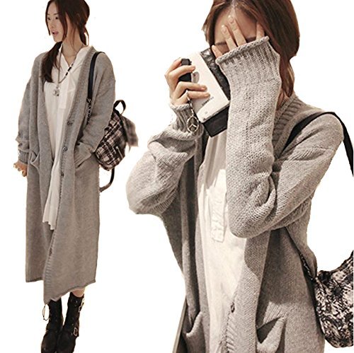 (フアングー)huanggu ニットカーディガン 秋 冬 セーター 秋物 秋冬 ニットプルオーバー ケーブル編みニット 長袖ニット 厚手ニット 大人 可愛い マキシ カジュアルニット 保温