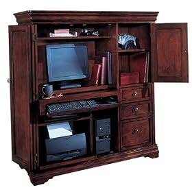 Chocolate Patina Computer Armoire