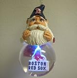 Boston Red Sox Light Up Snow Globe Gnome Ornament