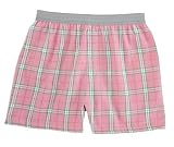 Pink Green Plaid check flannel cotton boxers boxer shorts available in 8 sizes