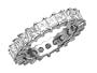 3.30 cttw Karina B(tm) Princess Diamonds Eternity Band - Platinum, 18kt White or Yellow Gold