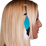Carolina Panthers Team Color Feather Hair Clip