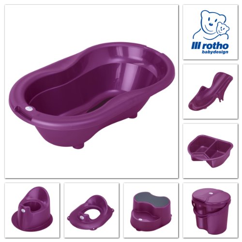 Imagen principal de Rotho Babydesign 20006 0179 Top - Palangana con 2 compartimentos, color morado perlado