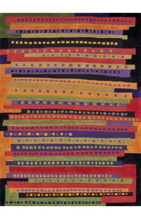 Loloi Aurora AA-03 Poly-Acrylic 5-Feet by 7-Feet 6-Inch Area Rug, Multi/Stripe