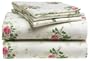 Pike Street Flannel Queen Sheet Set, Floral Rose