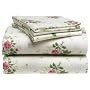 Pike Street Flannel King Sheet Set, Floral Rose