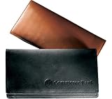 Millennium Leather Checkbook Holder - Black Florentine Napa Leather