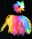 Rainbow Ribbon Ballet Tutu 2 pc Set Rainbow Fairy or Ballet Costume Accessory