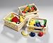 Happy People 45005 - Holzkorb mit Holzobst/Gemüse 13.5 x 10 x 6 cm