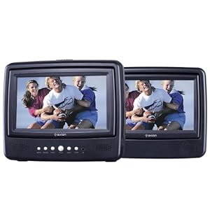 Axion AXN-7979 7-Inch Dual Screen Portable DVD Player Black