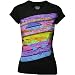 Search : Supergirl Striped Shield Logo Juniors Girly T-Shirt