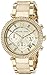 Michael Kors MK5632 Women's Parker Analog Display Chronograph Quartz Watch, Gold Stainless Steel and Horn Acetate Band, Round 39mm Case