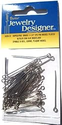 Brass Nickel Plated Eye Pin, 1-1/4 Inch